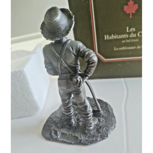 Franklin Mint People of Canada Pewter Figurine The  Wheat Farmer with Box 1977 - Picture 8 of 12